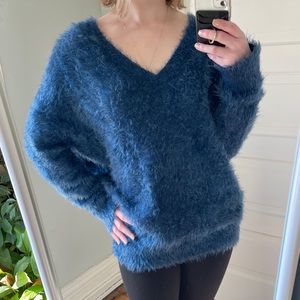 Urban outfitters fuzzy blue sweater